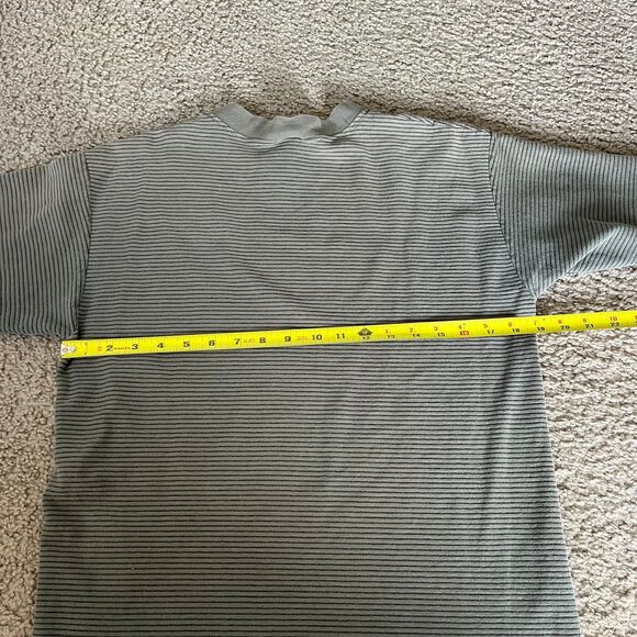 Vintage Bugle Boy Striped T Shirt Grey Black Mens‎ Size Medium Y2K 90s - Picture 5 of 6